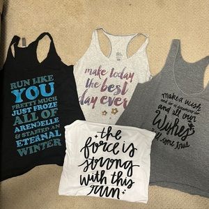 Disney Running Tank Top Shirt Bundle